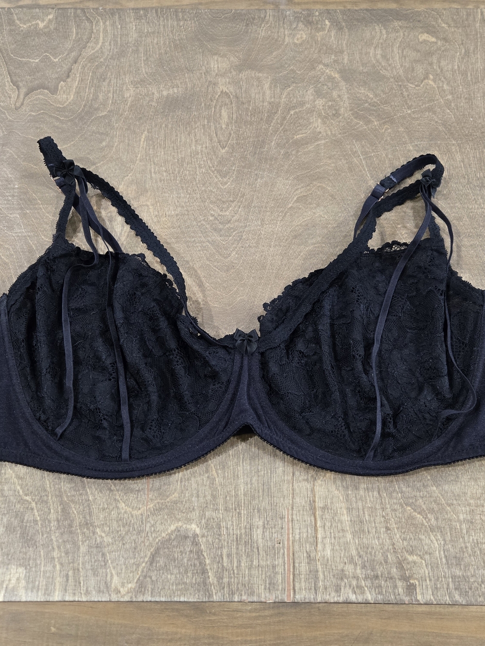 Lace Underwire Bra - Black